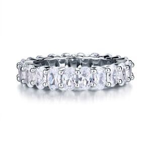 Sterling Silver CZ Eternity Ring Womens Vintage 5mm Sparkle Jewelry New 6